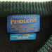 Vintage PENDLETON Sweater Mens Large Geometric Snow Print Blue 100% Virgin Wool