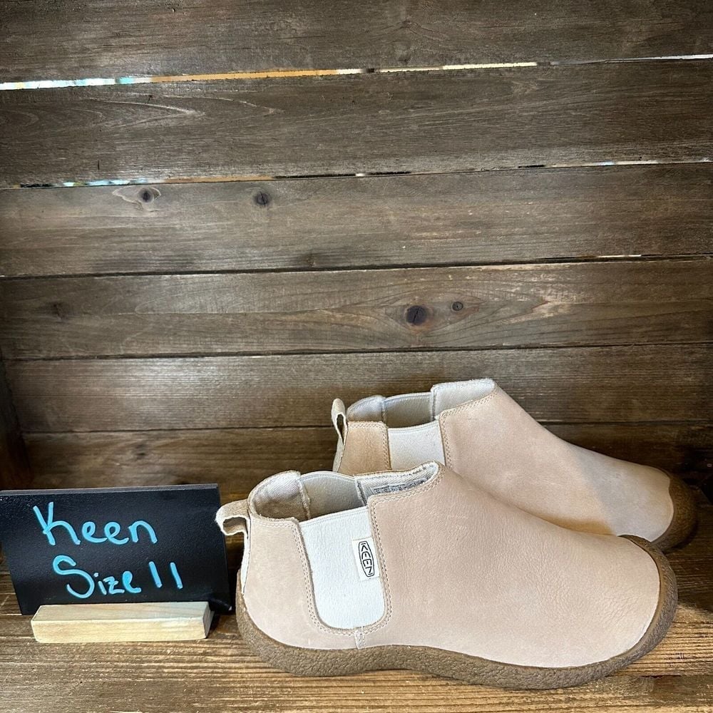 New NWOB Womens Keen Mosey Beige Nubuck Chelsea Ankle Boots Size 11 M