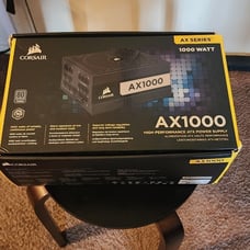 CORSAIR AX Series, AX1000, 1000 Watt, 80+ Titanium Certified fully modular
