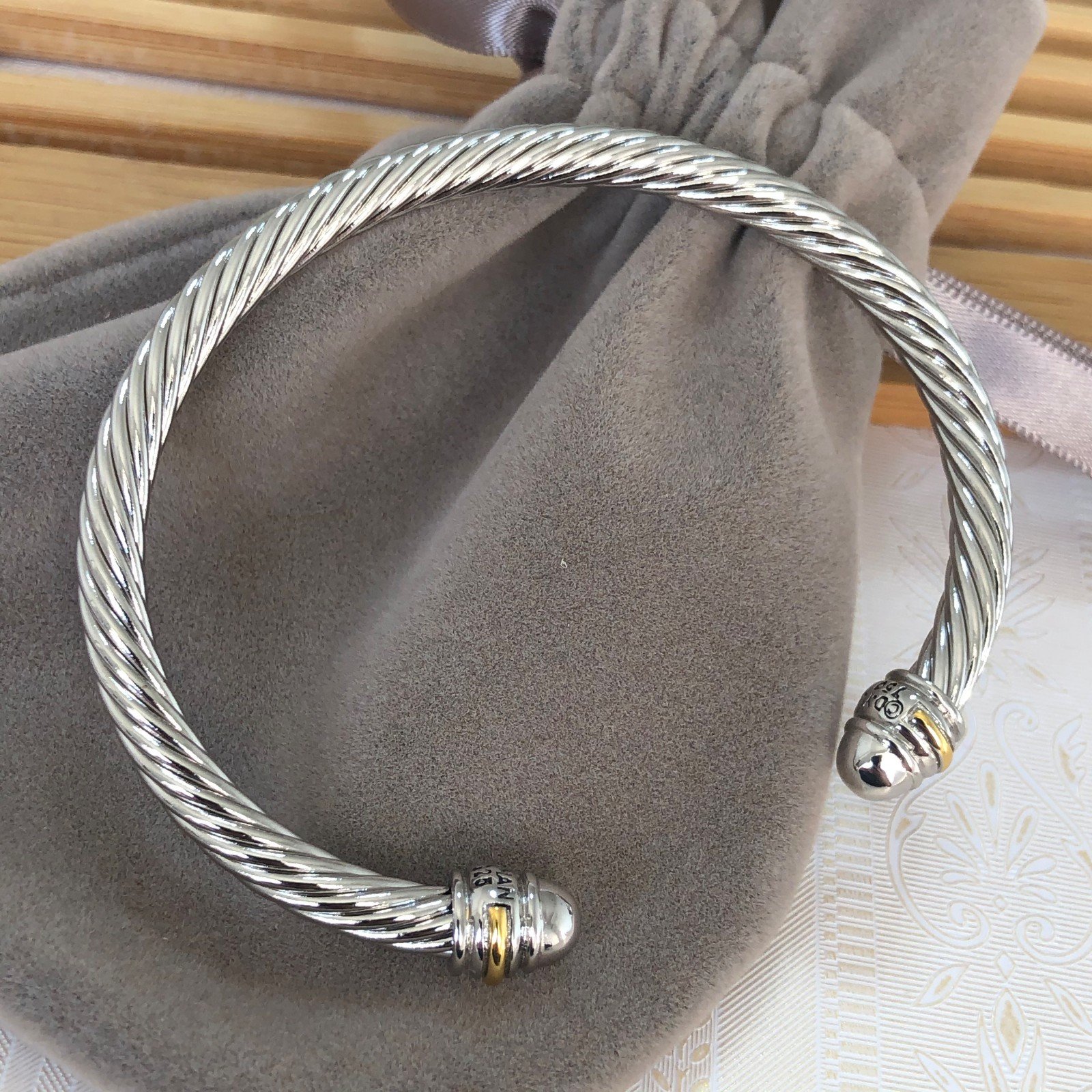 Renaissance Classic 5mm Sterling Silver Cable Cuff Bracelet