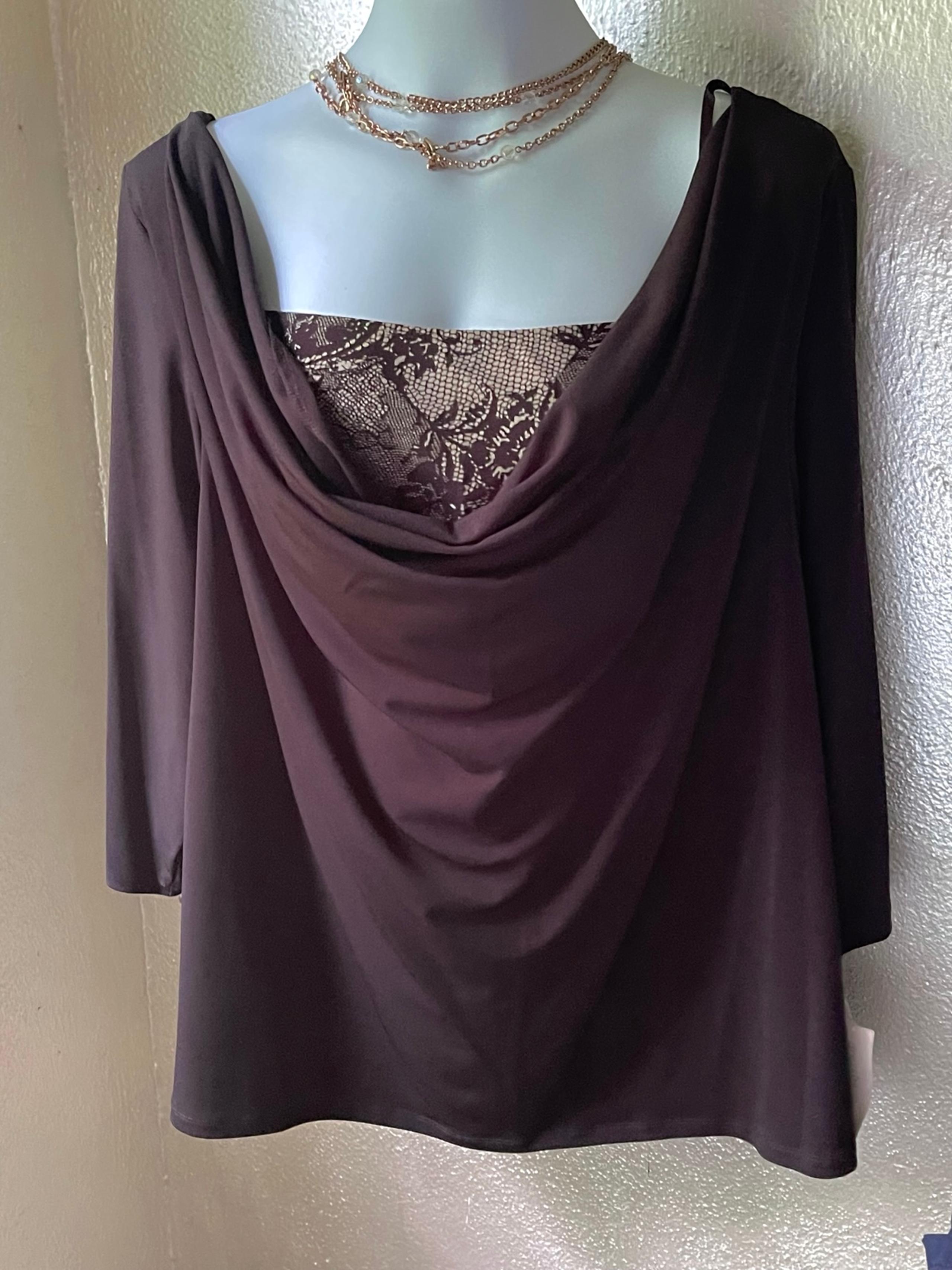 Dress barn layered blouse NWT
