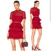Self Portrait Red Lace Dress M - LIKE NEW