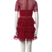 Self Portrait Red Lace Dress M - LIKE NEW