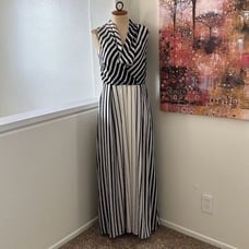 Eva Franco NWOT Maxi Dress Black/White Anthropologie Size 6