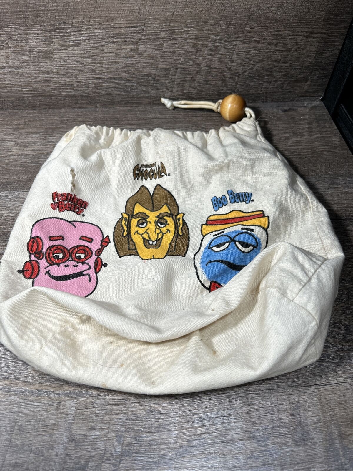 1970s Monster Cereal Canvas Beach Bag General Mills Rare Vintage Advertising Kid