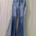SO tri colored mid-rise flare jeans-juniors size 1/25 NWT