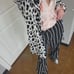 Y2k cow print nally and millie duster length jacket 2000s style maximalist coat