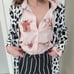 Y2k cow print nally and millie duster length jacket 2000s style maximalist coat