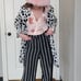 Y2k cow print nally and millie duster length jacket 2000s style maximalist coat