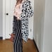 Y2k cow print nally and millie duster length jacket 2000s style maximalist coat