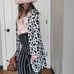 Y2k cow print nally and millie duster length jacket 2000s style maximalist coat