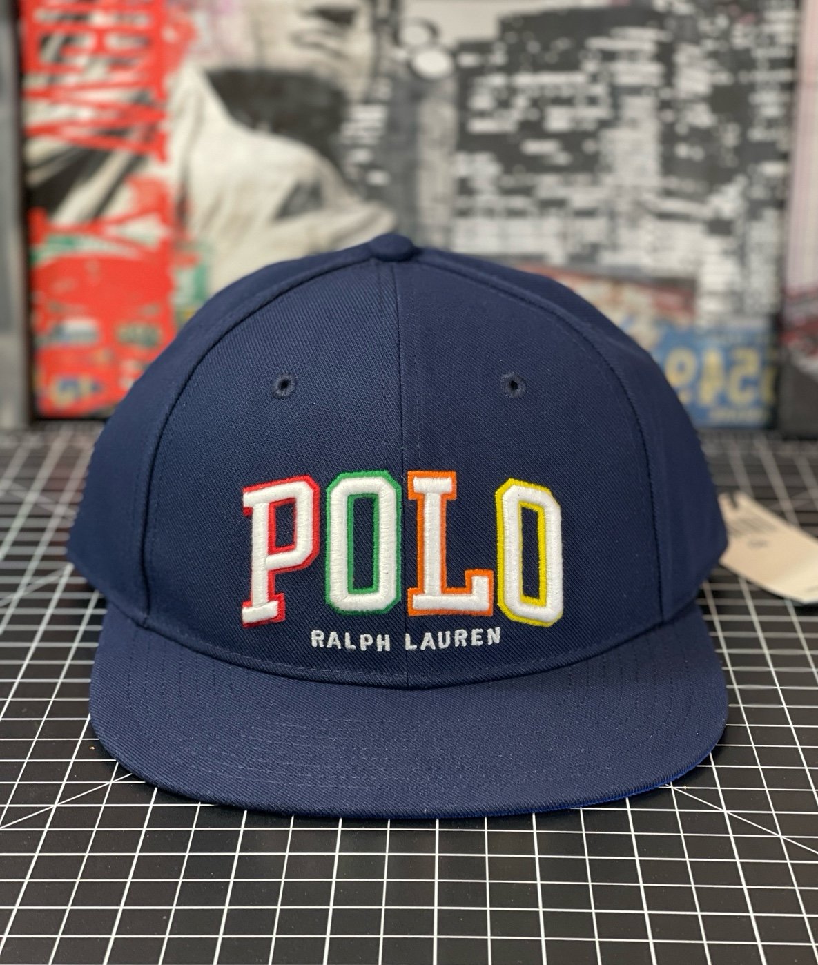 Polo Ralph Lauren Men's Classic NAVY Embossed Logo Snapback Baseball Hat NEW
