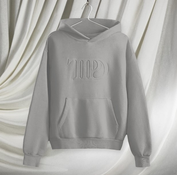 Brand New Taylor Swift The Tortured Poets Department TTPD Gray Embossed Hoodie