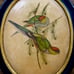 Vintage Plaster Art Print J Gould Love Birds, Chalk Ware Wall Plaque