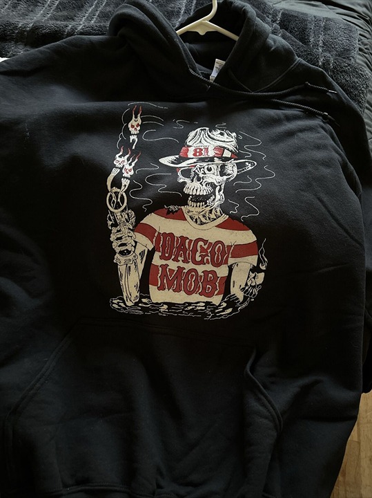 Black Hell's Dago 81 Supporter Hoodie Sweatshirt
