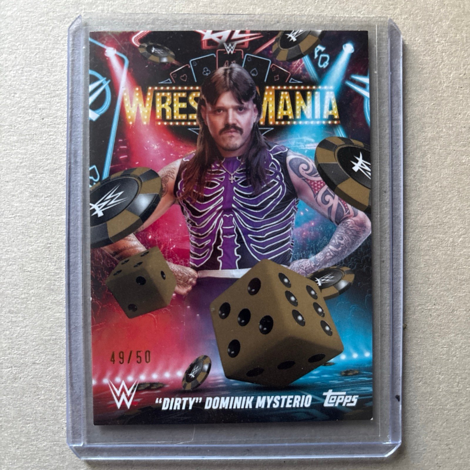 2025 Topps WWE WrestleMania 41 Dominik Mysterio Gold /50