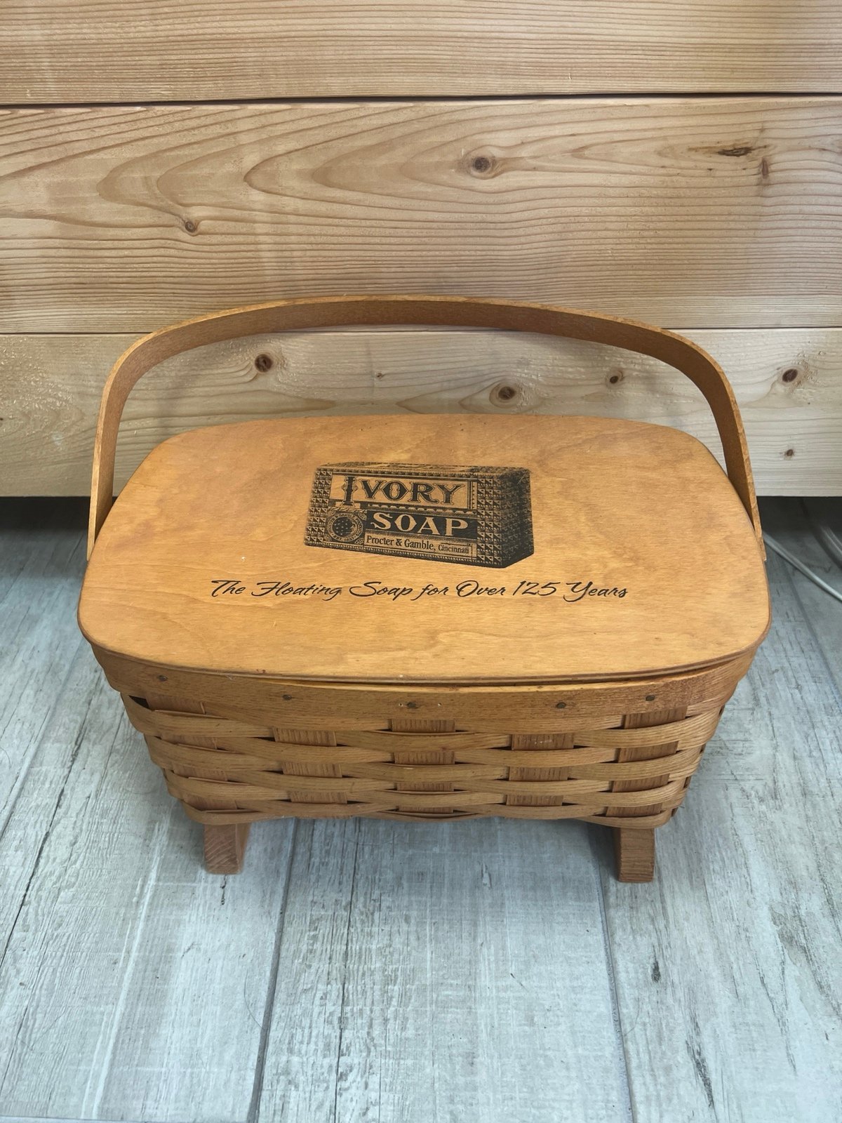 Split Oak Basket IVORY SOAP PROCTOR & GAMBLE 125 YEAR Commemorative Basket