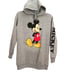 Disney Mickey Mouse Hoodie Classic Women's Size XS Gray SIDE LETTERS Streetwear