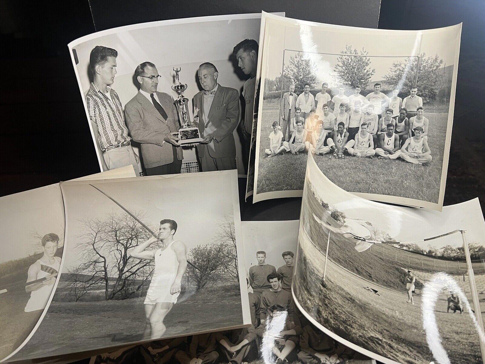 Vintage Snapshot Photo Lot 1957 Track Team Elder Ridge Hs Indiana County Pa
