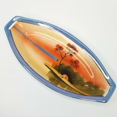Takito Hand Painted Lusterware Celery Dish for Noritake 1920s - 1930s Double TT