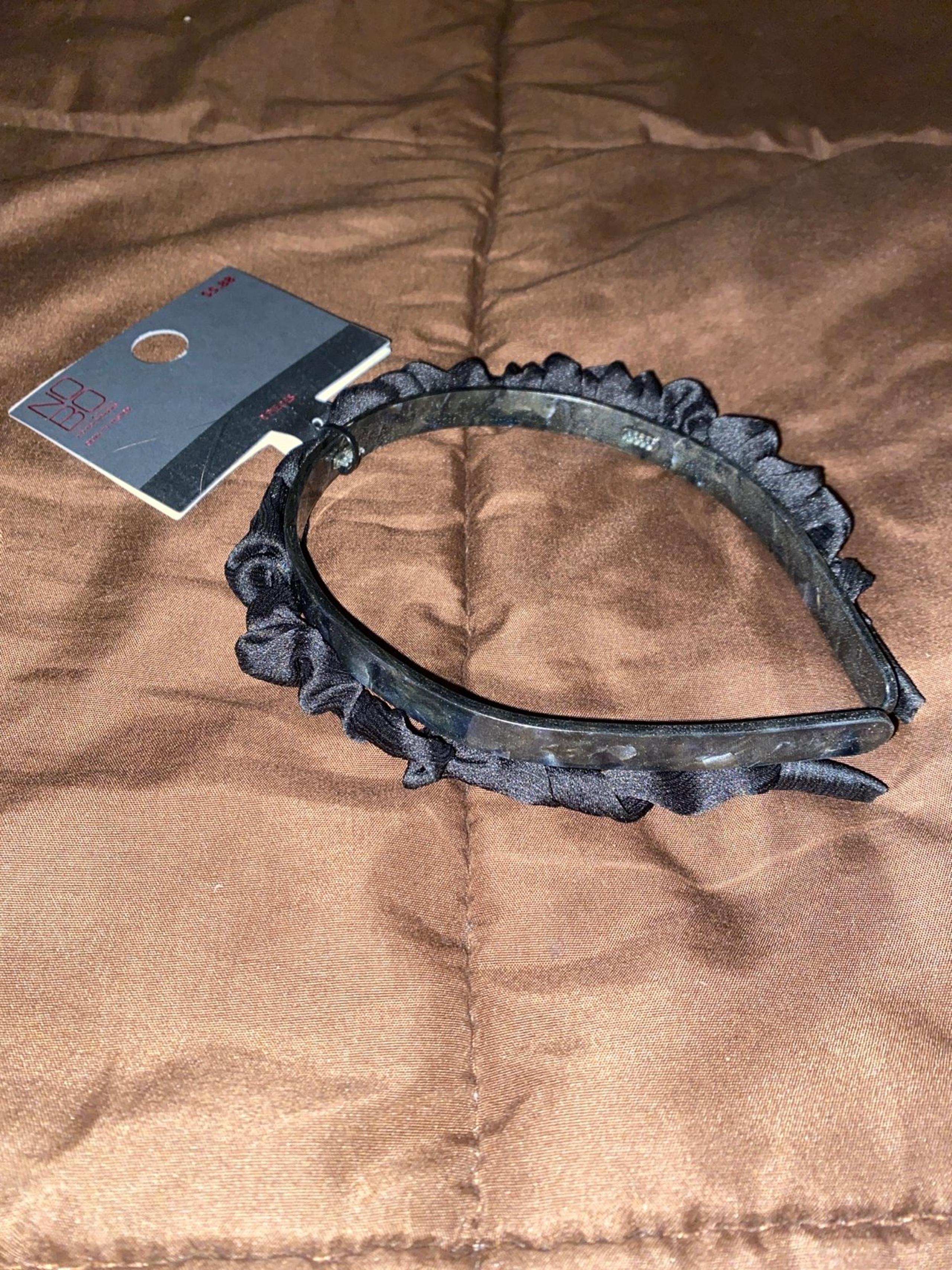 Time and Tru Set Lot Black Cloth Womens Teens Headbands NWT Hair Marble Scrunch