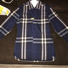 Burberry Blue, White And Grey Lng Sleeve