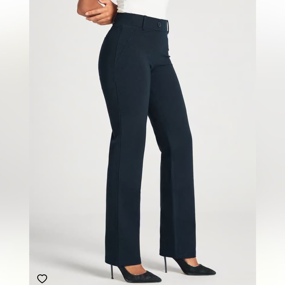 NEW Betabrand W0076 Navy Straight Leg ClassicDress Yoga Pants Size Medium