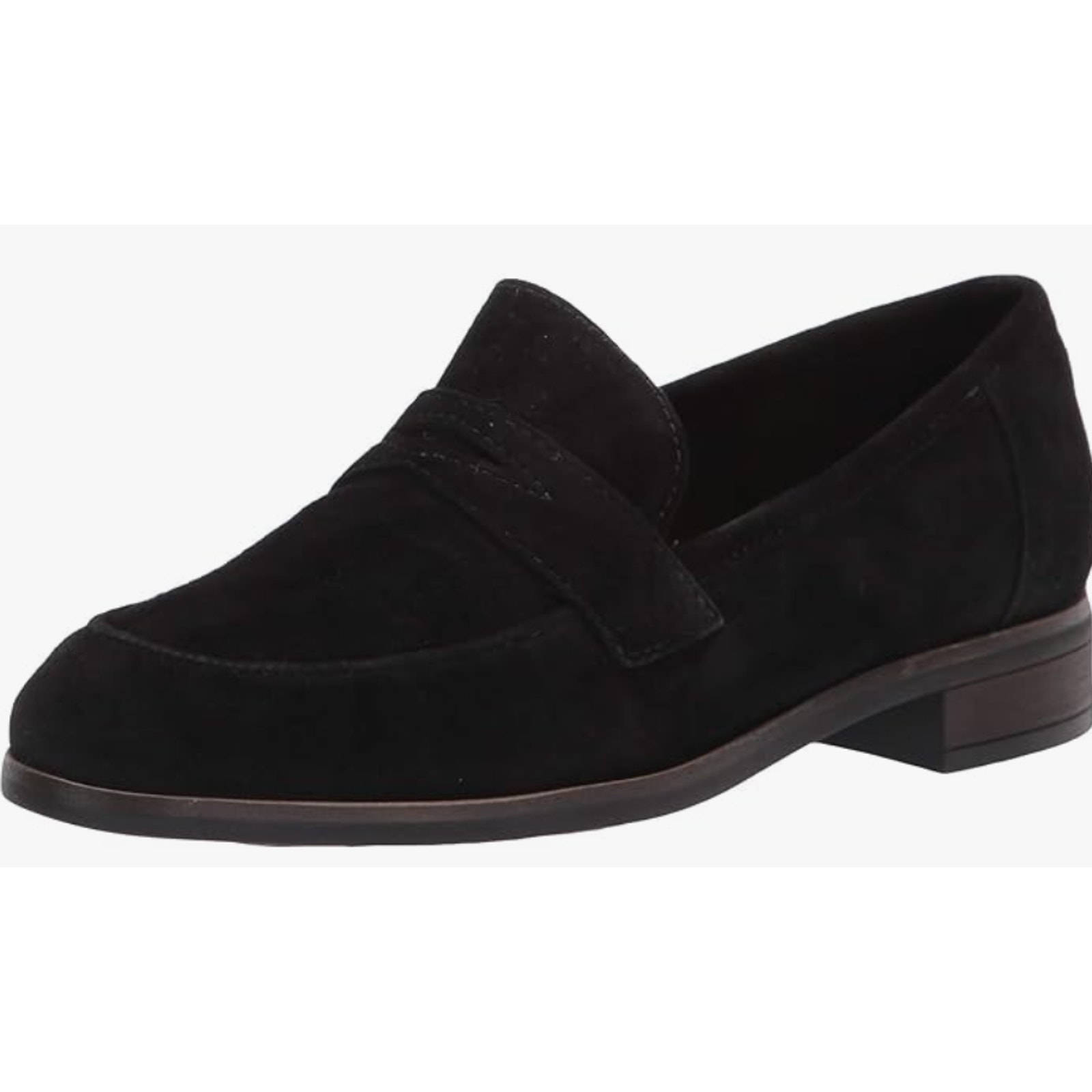 Clarks Women's Trish Rose Loafer, Black Suede, 7