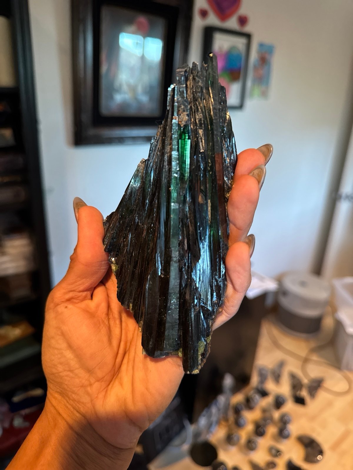 XL rare vivianite crystal specimen