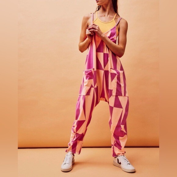 Free People Movement Hot Shot One Piece Printed Incline Melon Combo Size Small