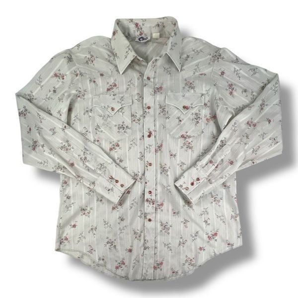 Vintage Westerners Lightweight Snap Button Floral Western Top Size Extra Large