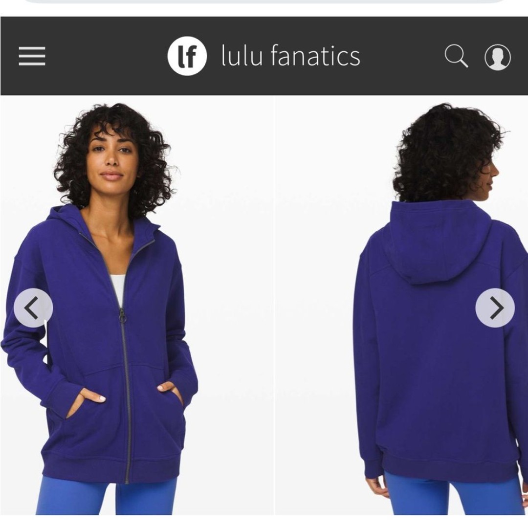 Lululemon All Yours Zip Hoodie Sz Medium Larkspur 931