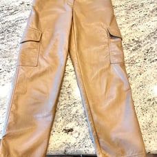 Aritzia pants leather camel 8