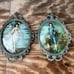 Vintage / ATQ Ornate Patina Convex Bubble Glass Matching Italian Frames 9.5x12