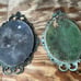 Vintage / ATQ Ornate Patina Convex Bubble Glass Matching Italian Frames 9.5x12