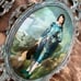 Vintage / ATQ Ornate Patina Convex Bubble Glass Matching Italian Frames 9.5x12