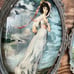 Vintage / ATQ Ornate Patina Convex Bubble Glass Matching Italian Frames 9.5x12