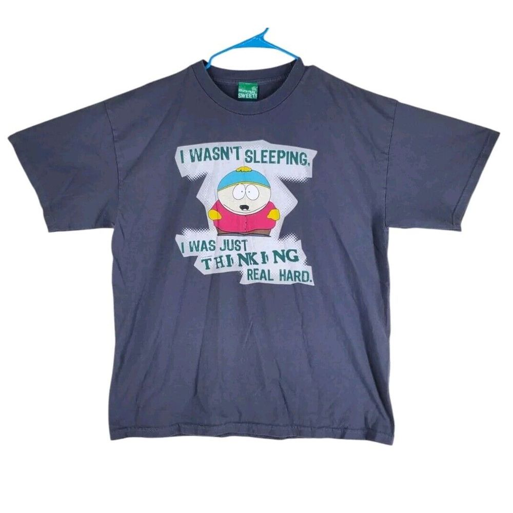 Vtg South Park Sweet Shirt Cartman Mens XL Distressed Boxy Gray Multi SS 2007