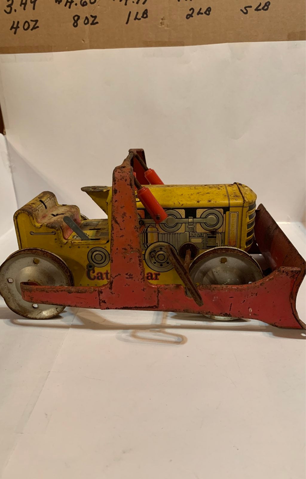 Vintage 1950s Marx tin dozer wind up