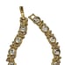 Vintage Rhinestone Flower CZ Gold Tone Chain Bracelet