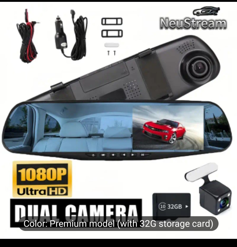 2K Dual Camera, Dash Cam For Cars, Front And Inside, Car Camera With IR Night