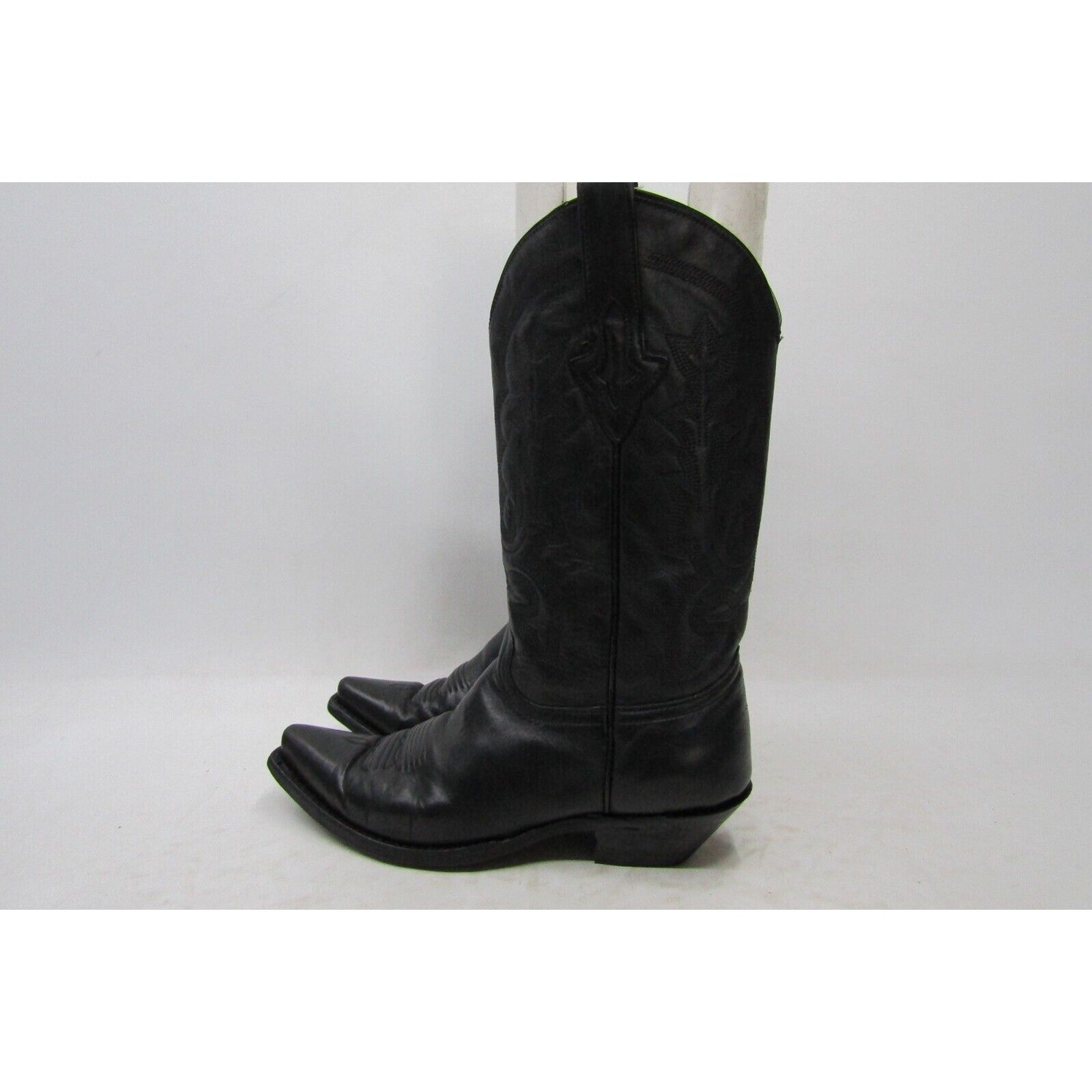 Resistol Ranch Womens Size 9.5 B Black Leather Cowboy Western Boots