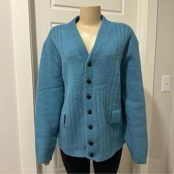 Vintage Sedgewick Sportswear Size L /XL Wool Blend Sweater Cardigan Grandpa Core