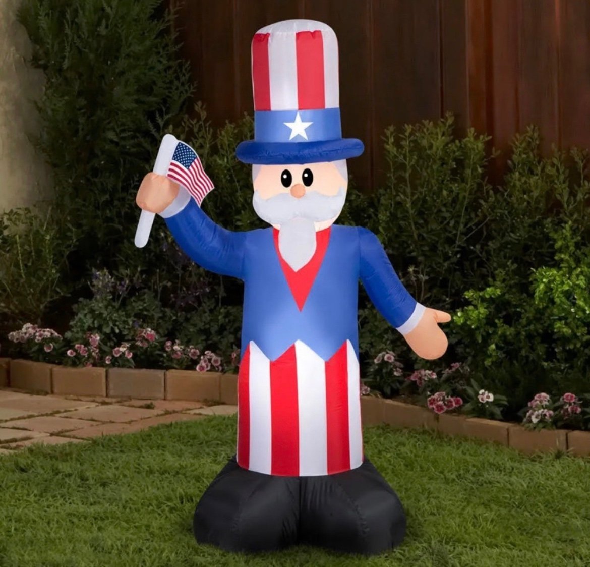 5ft Inflatable Uncle Sam Patriotic