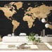 Dark Navy Ocean World Map
