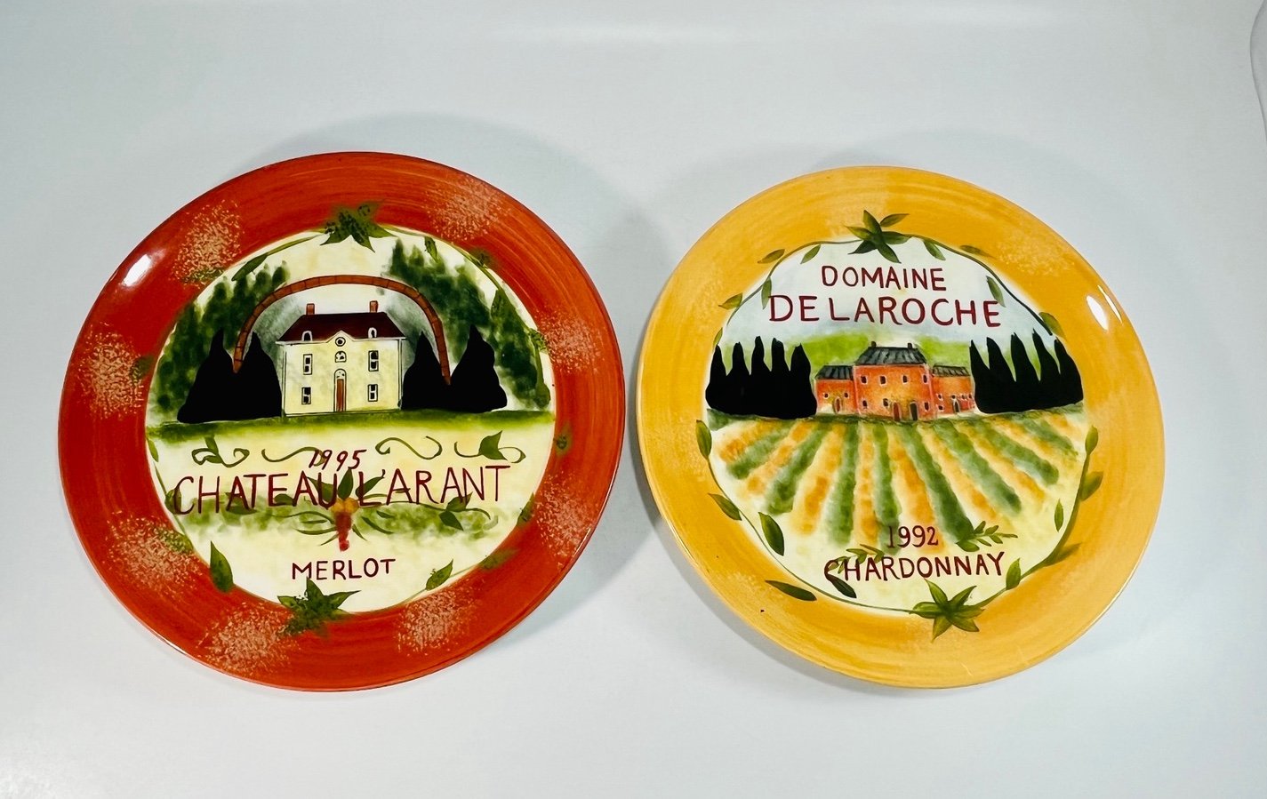 Set of 2 Certified International Susan Winget Wine Country Salad Dessert Plates