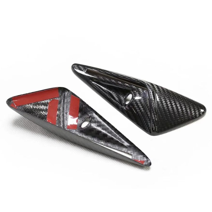 New Tesla Model 3 / Model Y Real Carbon Fiber Side Fender Camera Vent Cover Trim