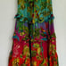 Farm Rio Ombre Forest Maxi Dress in Tropical Multicolor Tiered Rainbow, Size S