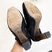 COLICO Chunky Black Leather Heeled Booties Size 38 1/2