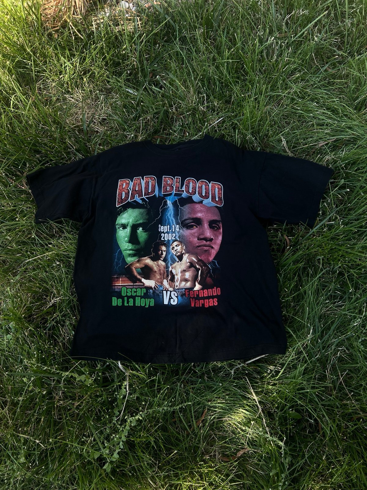 Vintage bad blood Oscar de la Hoya vs Fernando Vargas boxing tee